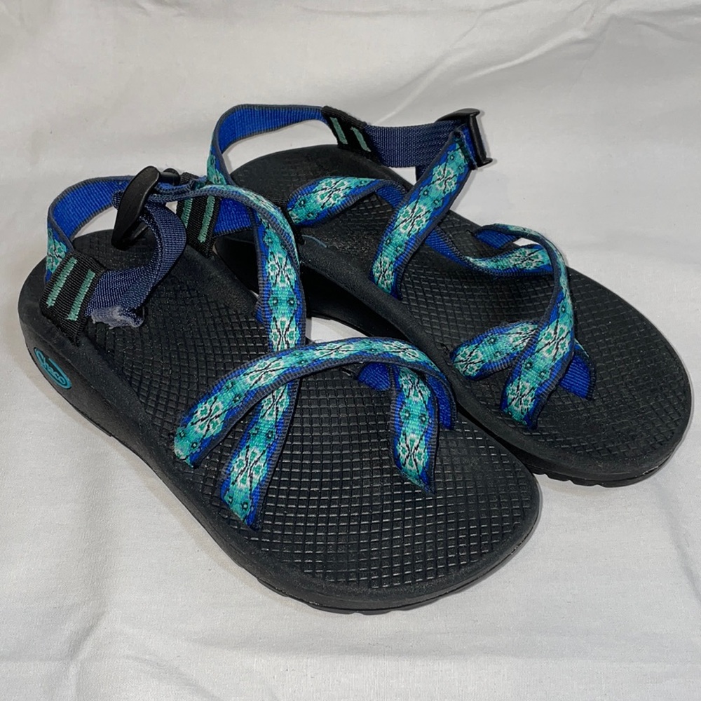 Chaco Blue and Green Sandals Sz 7